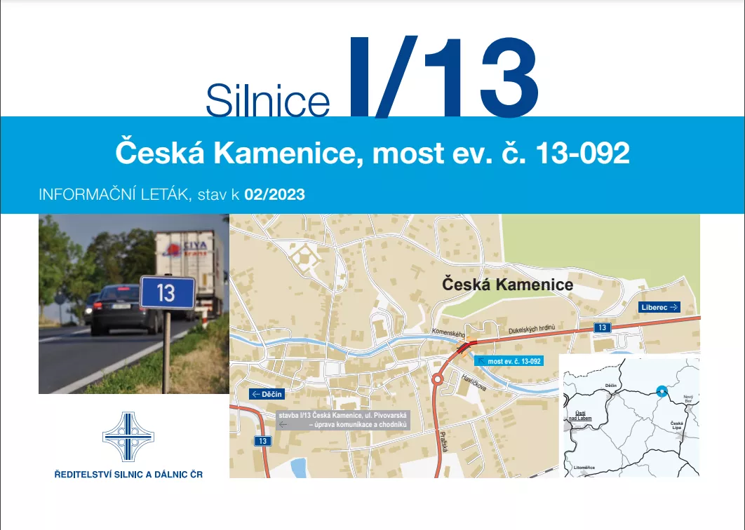 Informační leták - I/13 Děčín – Manušice (20,6 km)