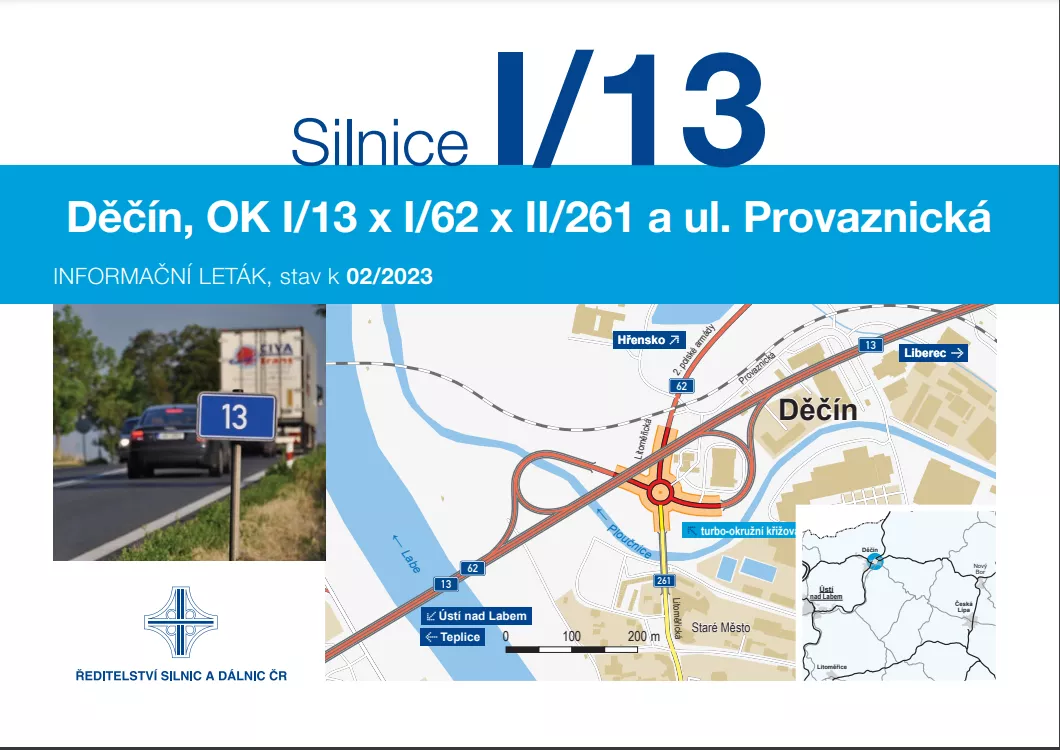 Informační leták - Děčín, OK I/13 x I/62 x II/261 a ul. Provaznická